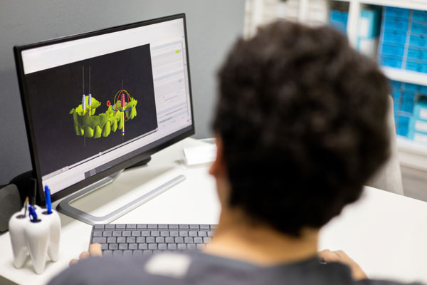 Man working on computer